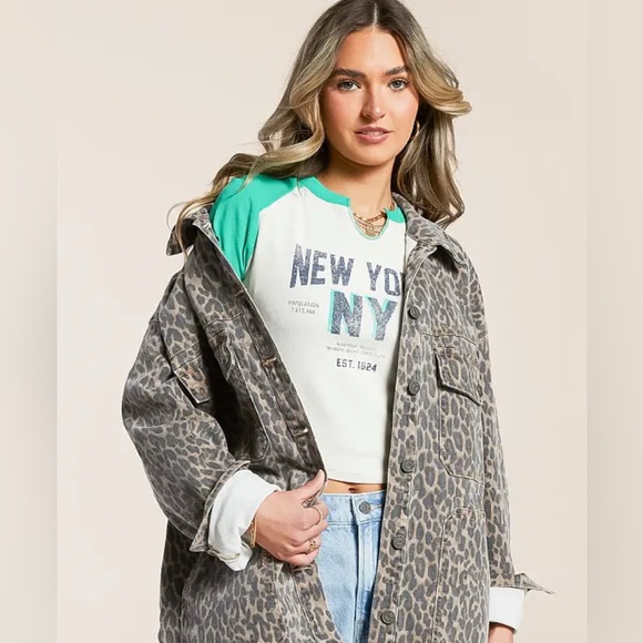 HIDDEN Jackets & Blazers - HIDDEN - CHEETAH Shacket - Runs large ALL MOST SOLD OUT